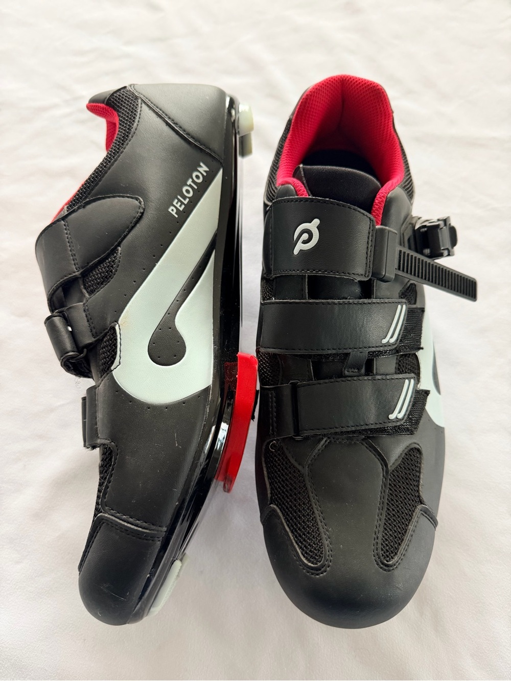 Peloton Cycling Shoes, Black/Red-Size EU47(US Men’s 13) with Look Delta Cleats